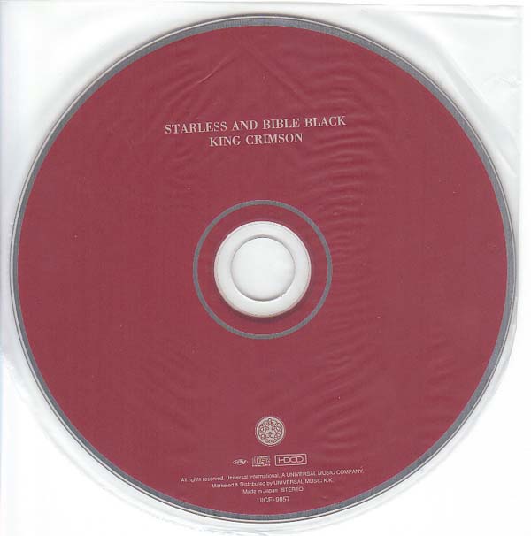 CD, King Crimson - Starless And Bible Black